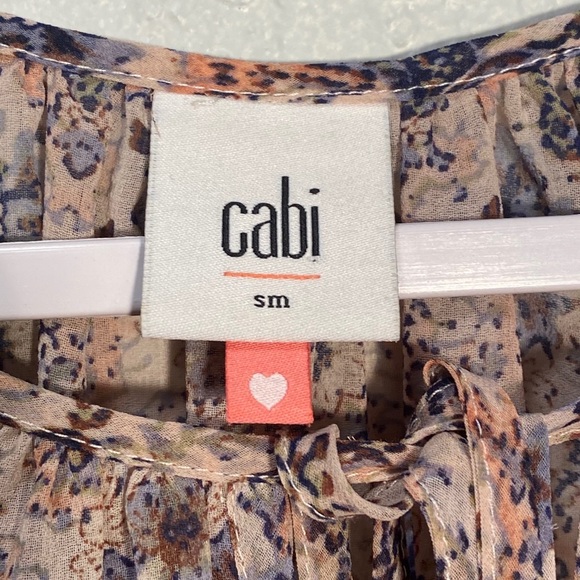Cabi Blouse #5028 Sienna Peasant Sheer  SM - Picture 4 of 6